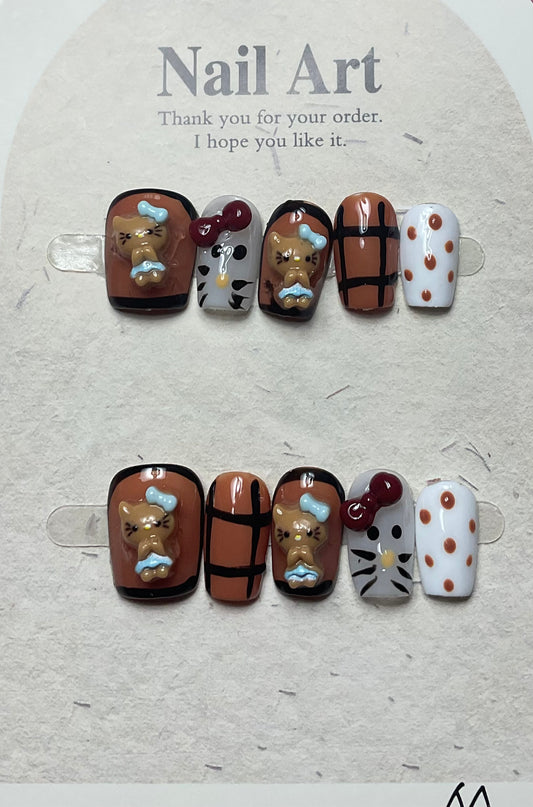 Playful Patterned Press On Nails