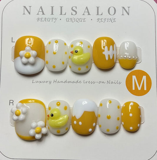 Ducky Delight Press On Nails
