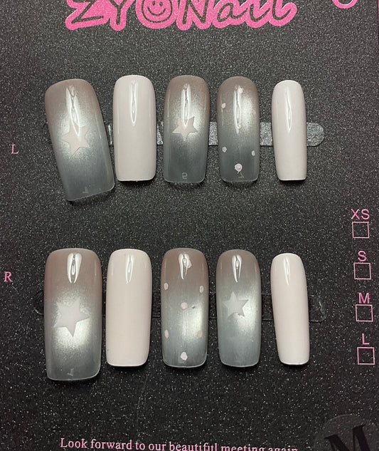 Starry Night Ombre Press On Nails