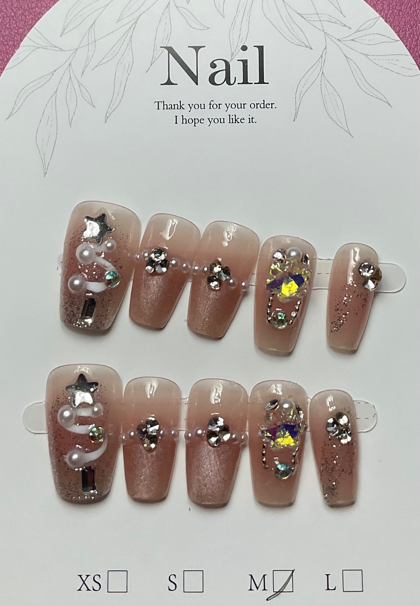 Opulent Pearl & Crystals Press On Nails