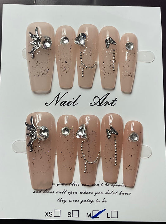 Sparkling Stardust Press On Nails