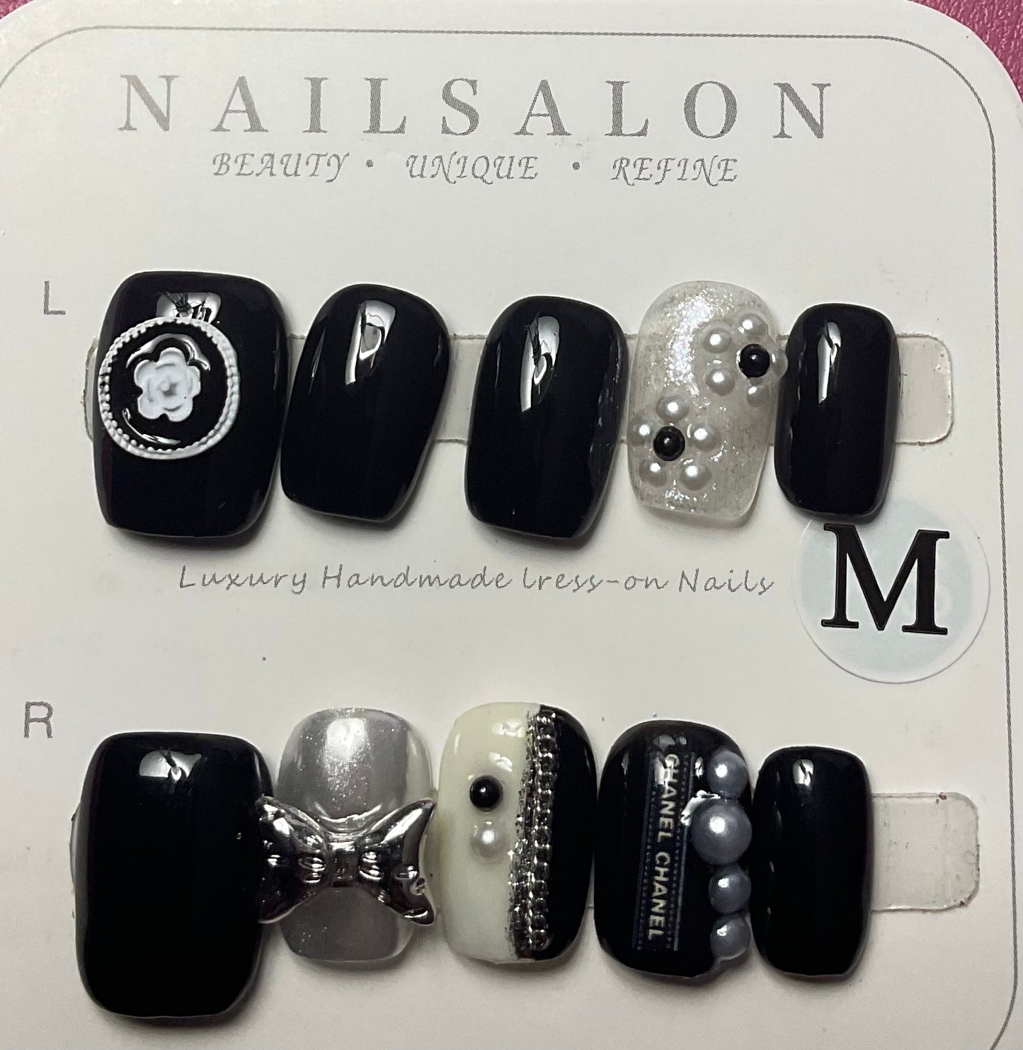 Midnight Glamour Press On Nails