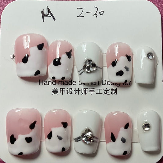 Cow Print Chic Press On Nails