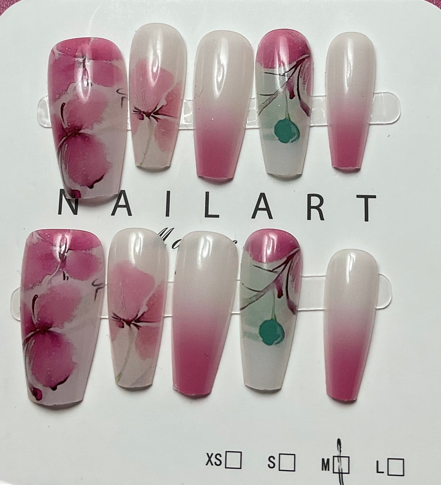 Butterfly & Flowers Press On Nails