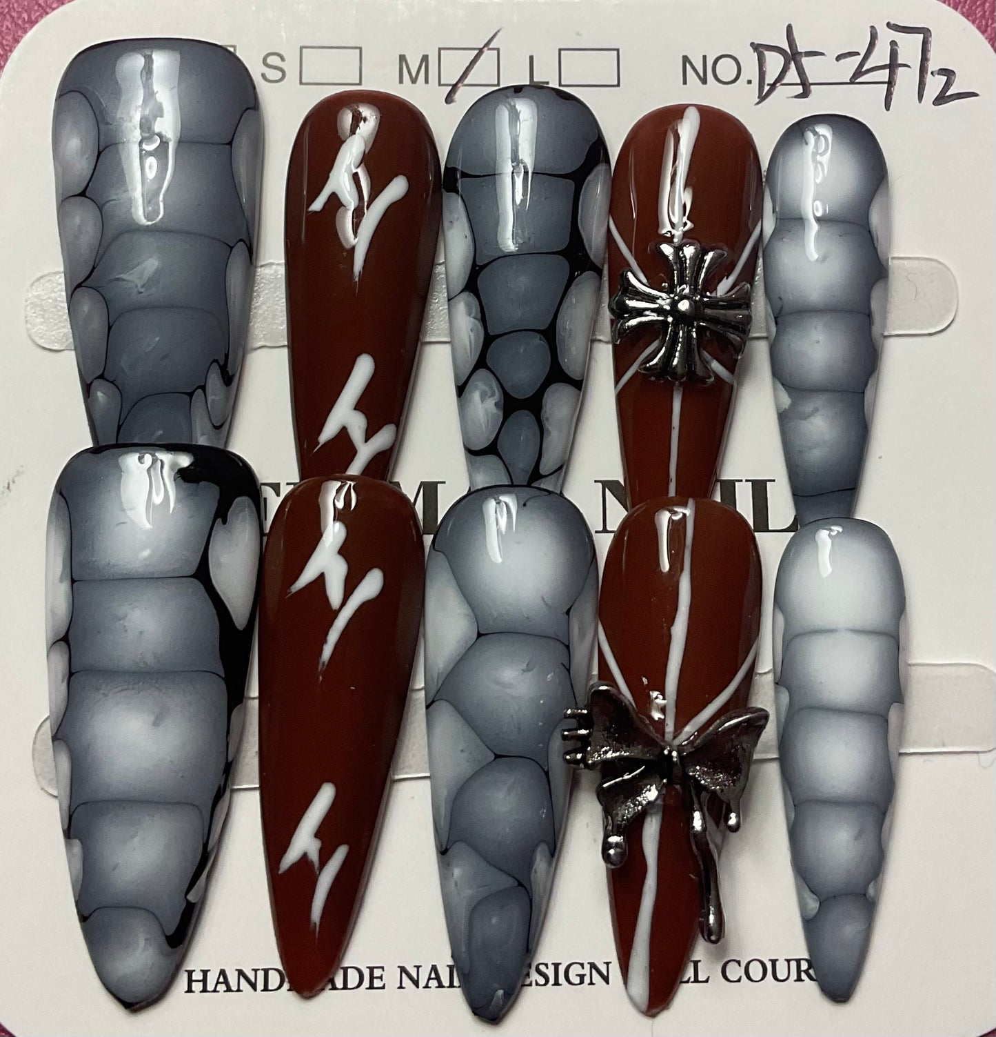 Snake Print Press On Nails