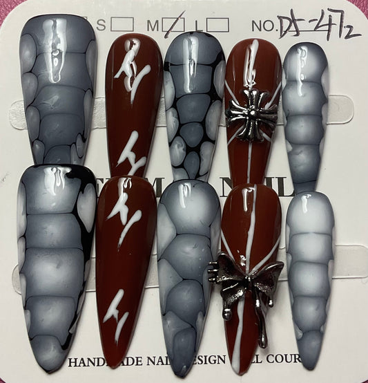 Snake Print Press On Nails