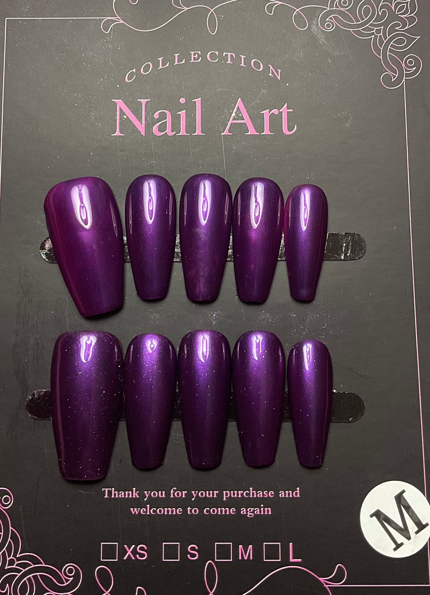 Metallic Solid Color Press On Nails