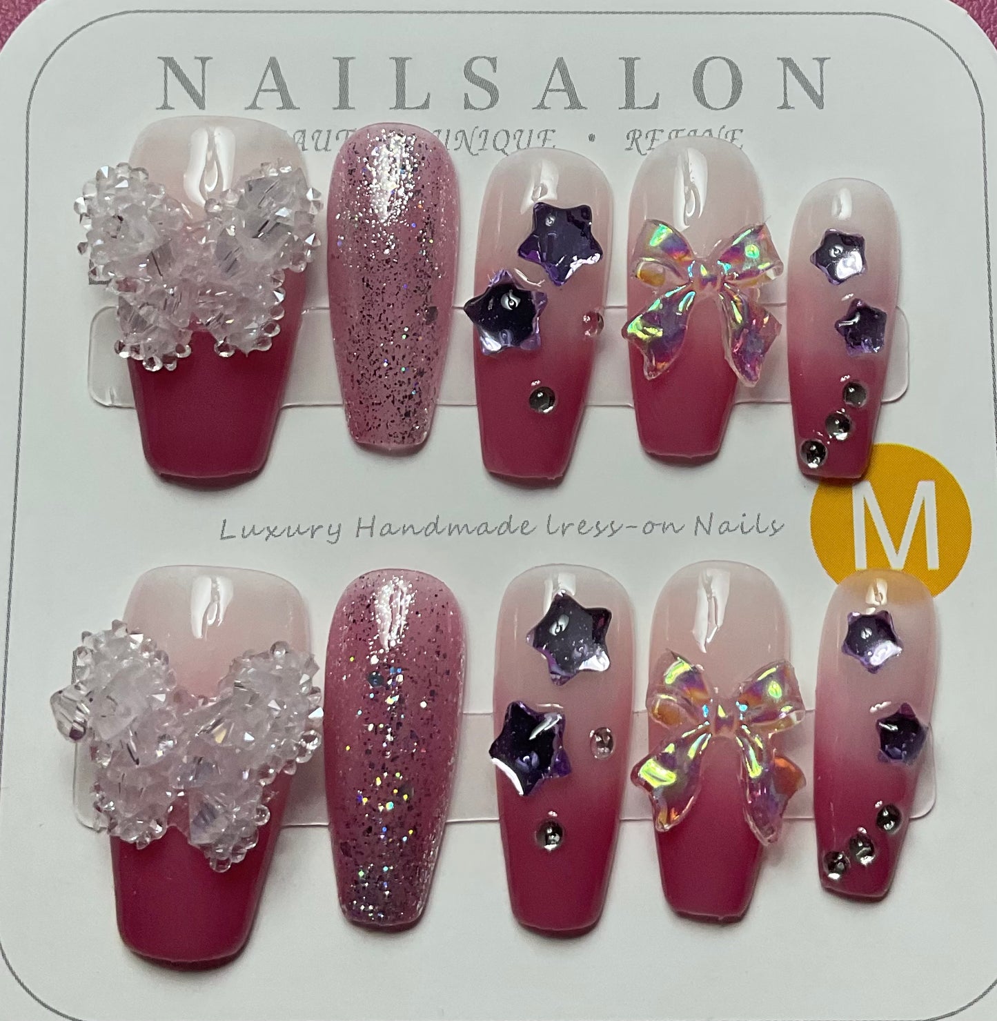 Crystal Butterfly Press On Nails