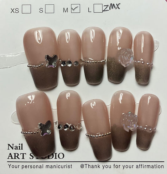 Dreamy Gradient Glamour Press On Nails