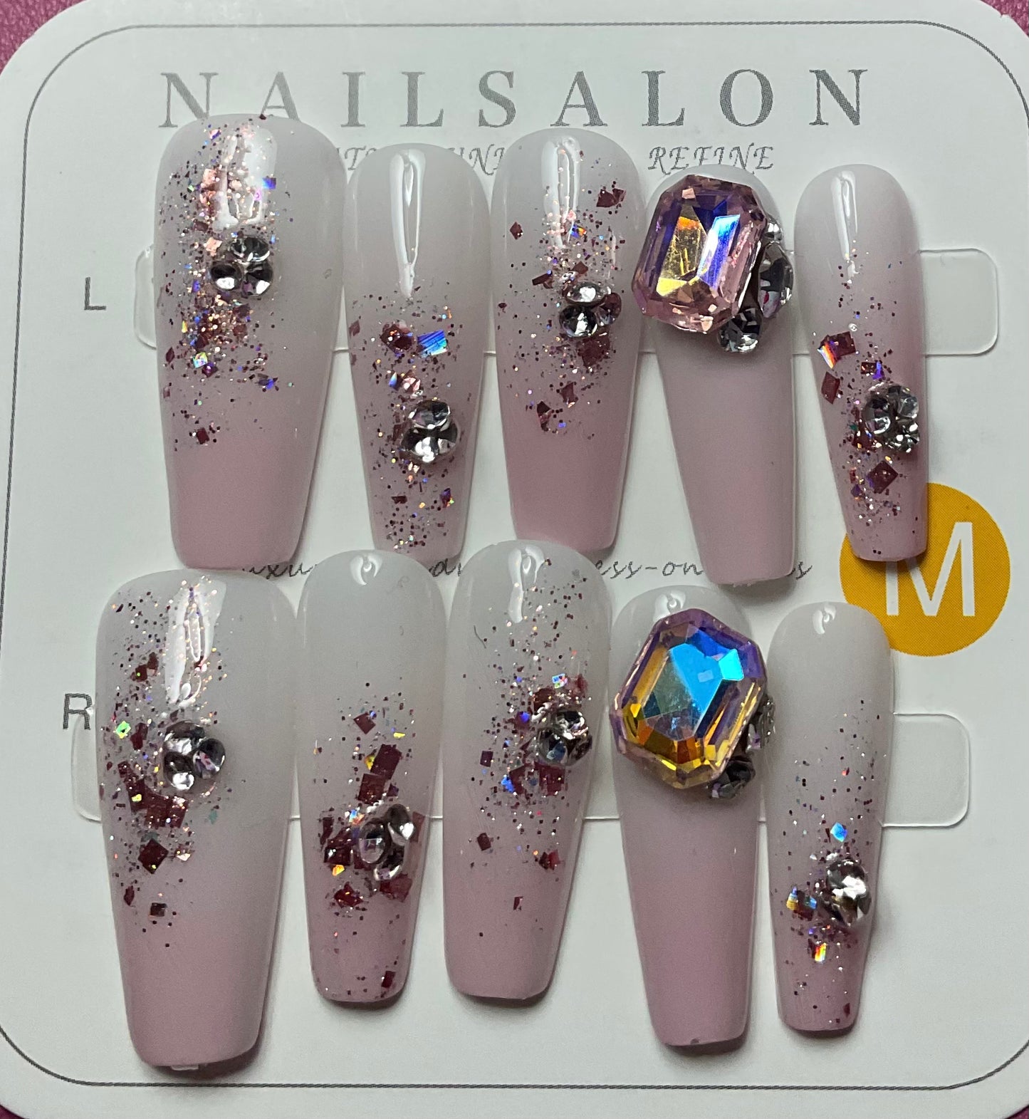 Pink Ombre Press On Nails