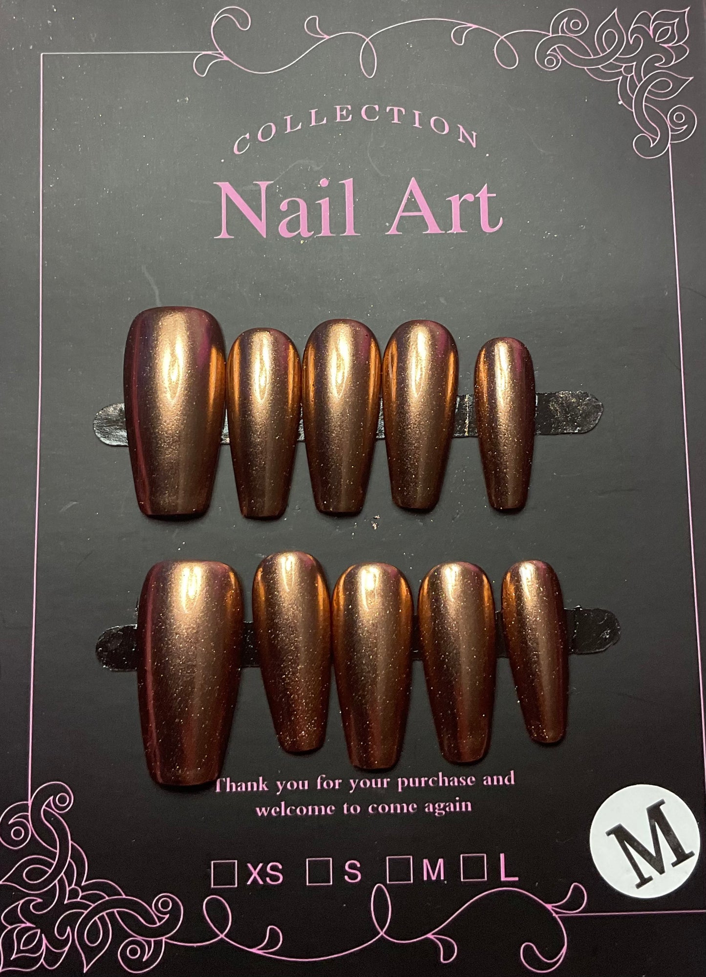 Metallic Solid Color Press On Nails