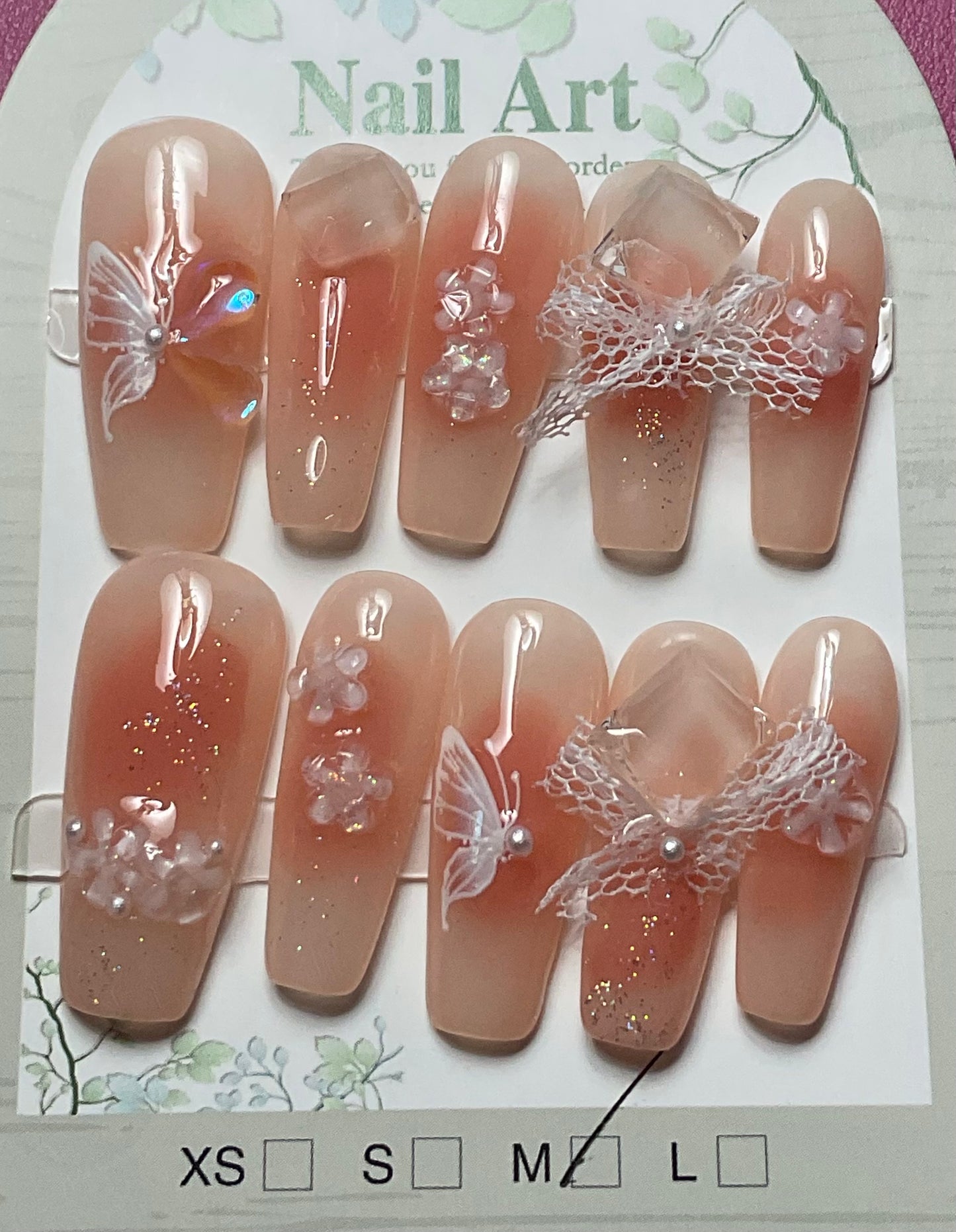 Ethereal Butterfly Press On Nails