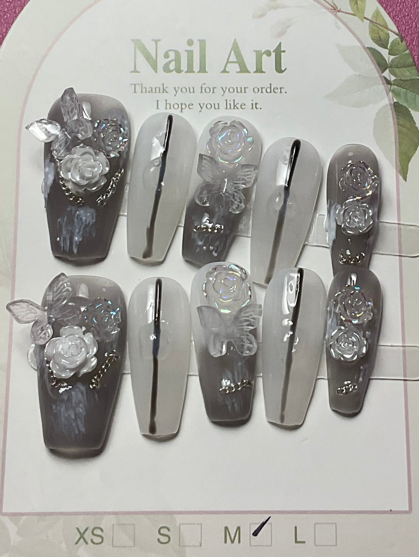 Blossom & Butterfly Press On Nails