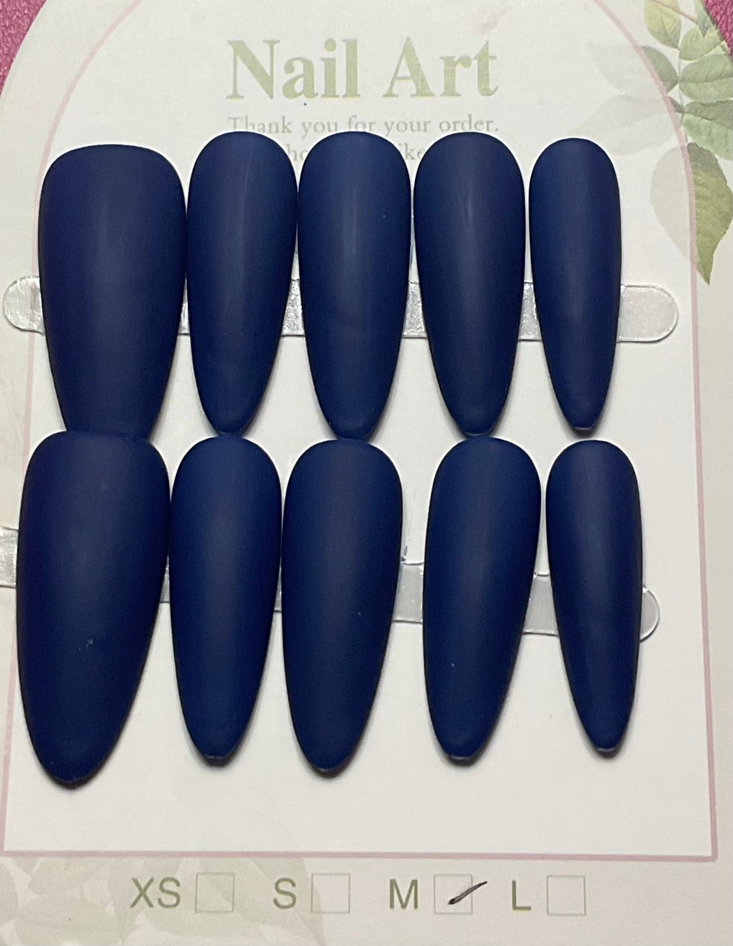 Matte Blue Press On Nails