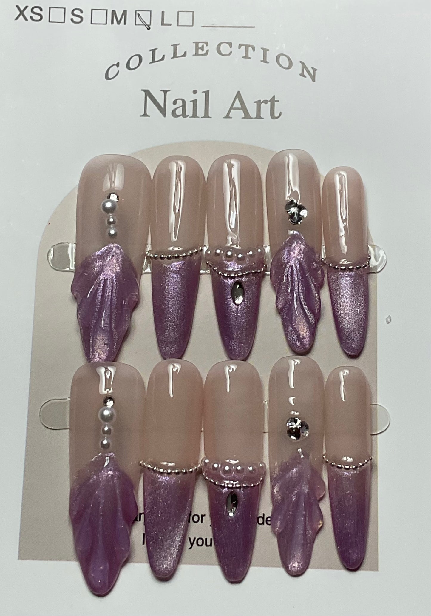 Purple Mermaid French Tips