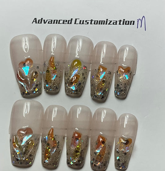Aurora Glam Press On Nails