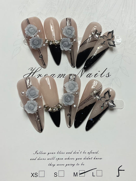 Opulent Blossom Press On Nails
