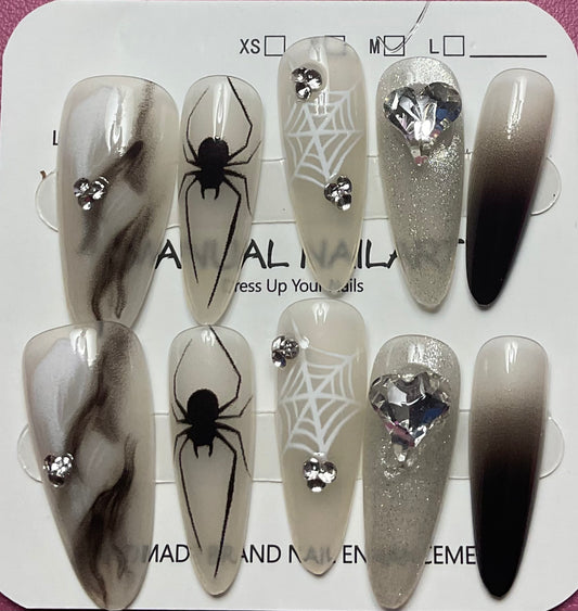 Haunted Web Press On Nails