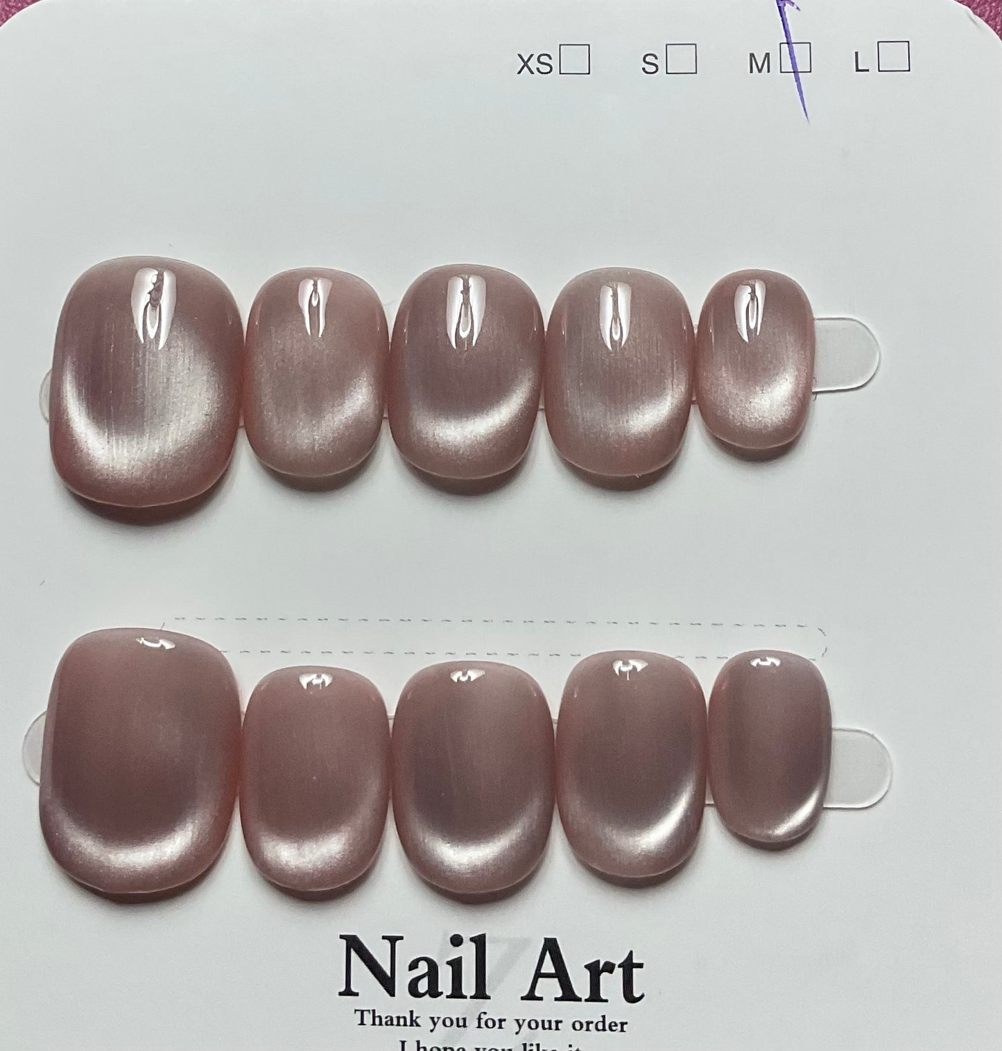 Pink Press On Nails