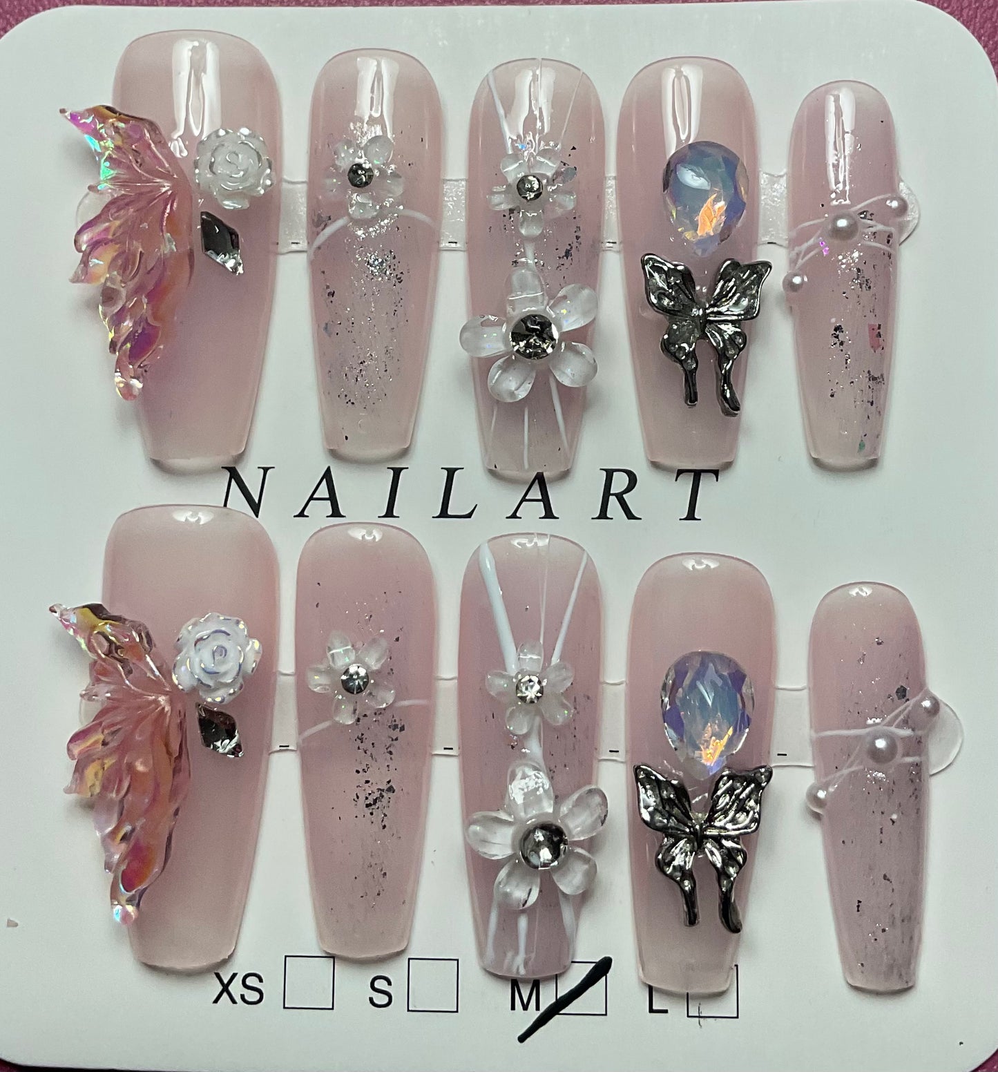 Enchanted Fairy Wings Press On Nails