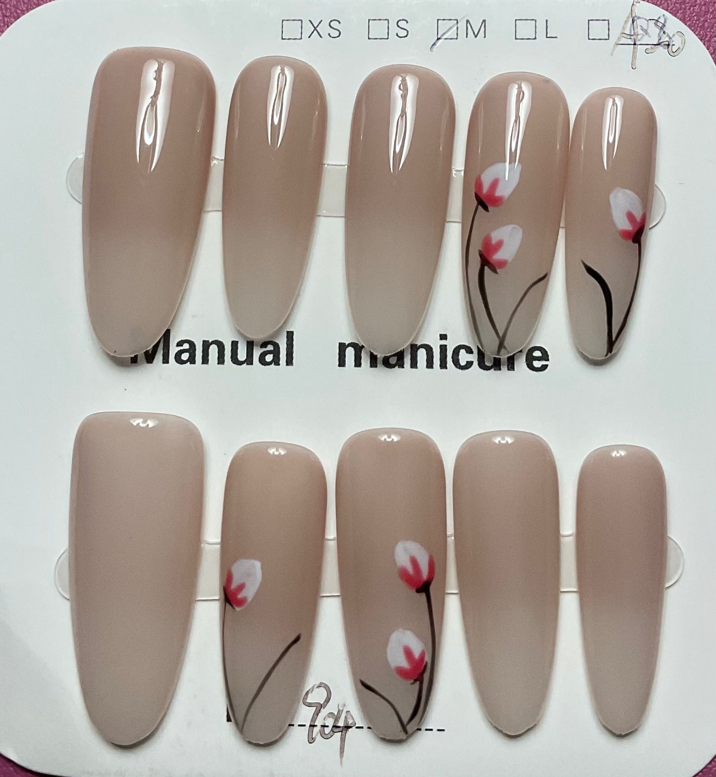Delicate Floral Press On Nails