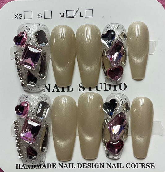 Milky Way Sparkle Press On Nails