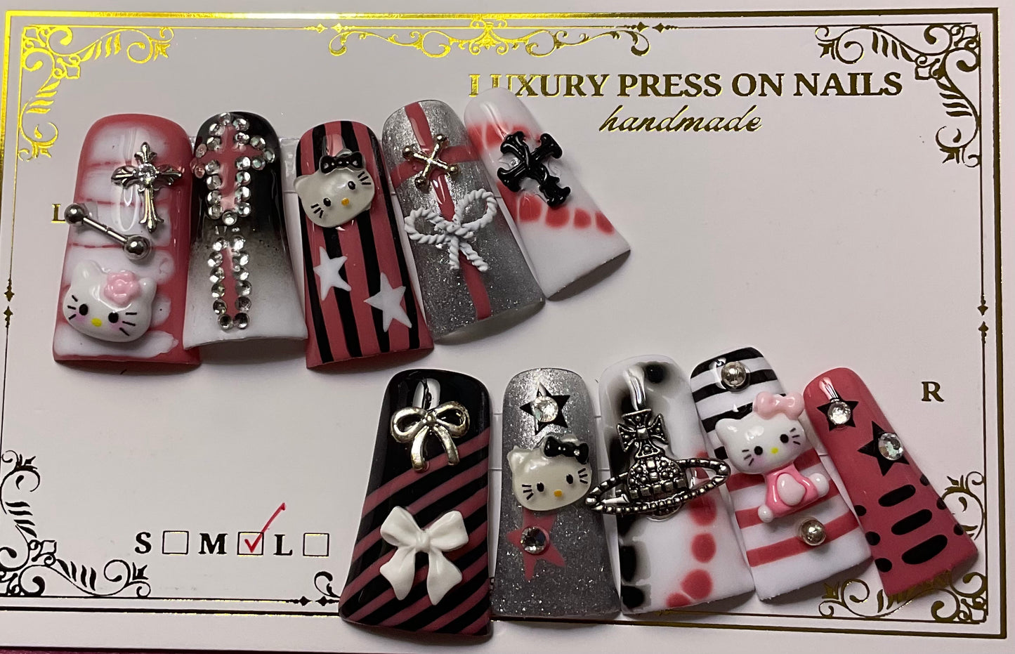 Cute Kitty Collection Press On Duck Nails