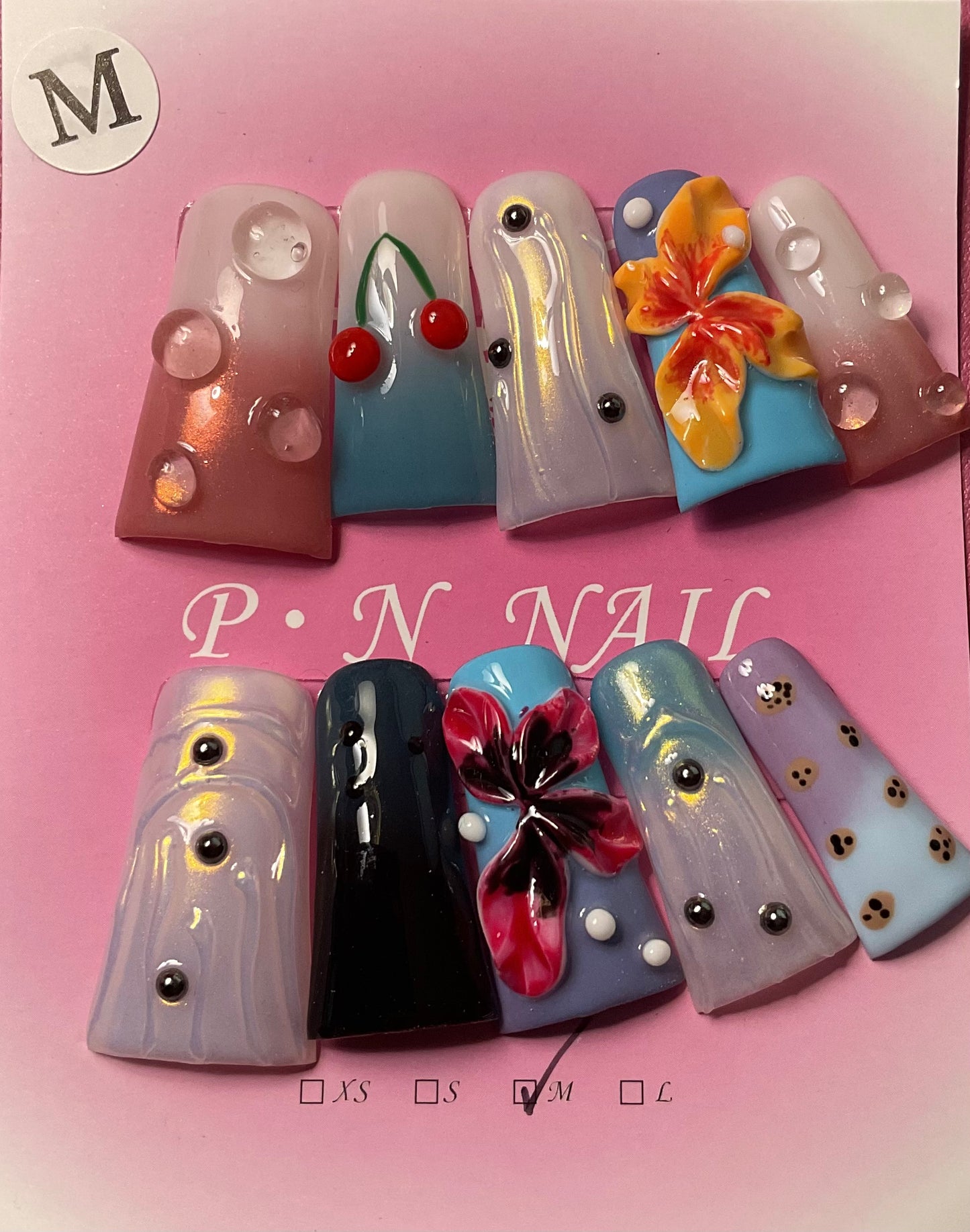 3D Floral Press on Nails