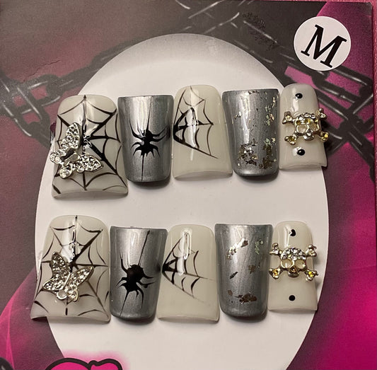 Butterfly & Spider Press On Duck Nails