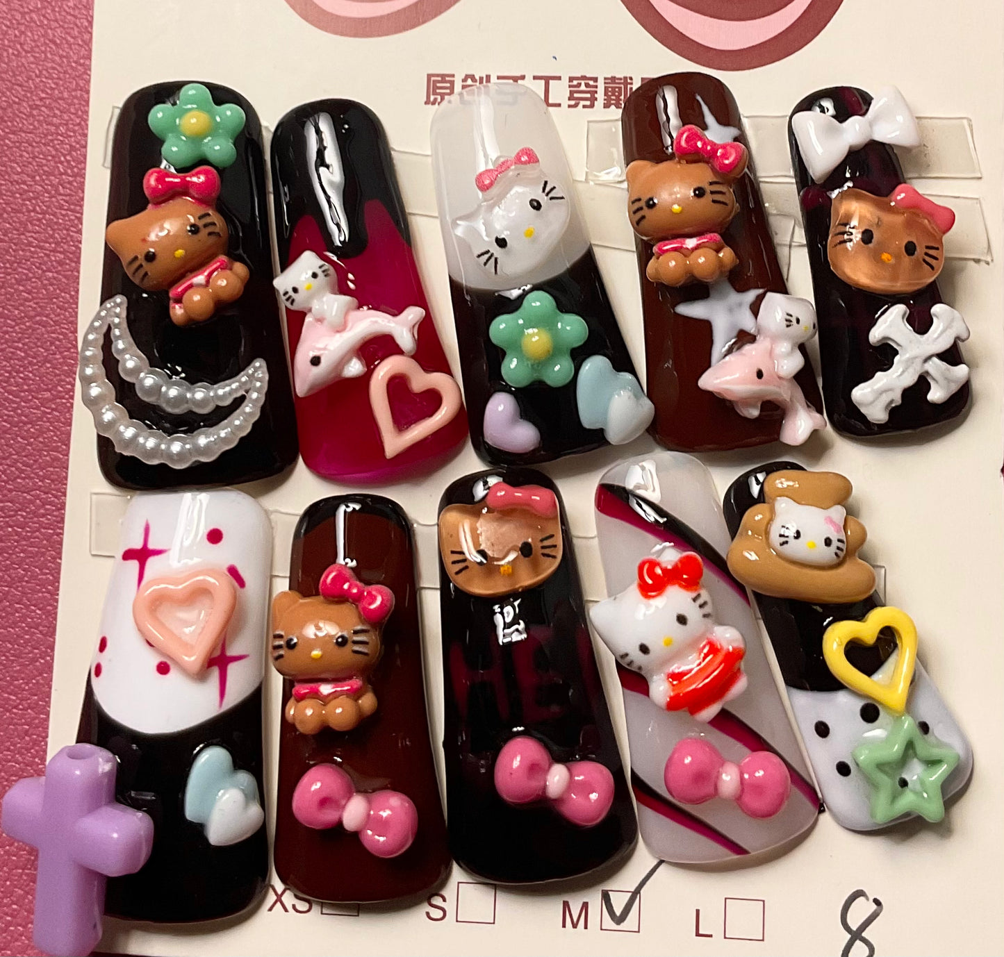 A Lot Of HK Press On Duck Nails