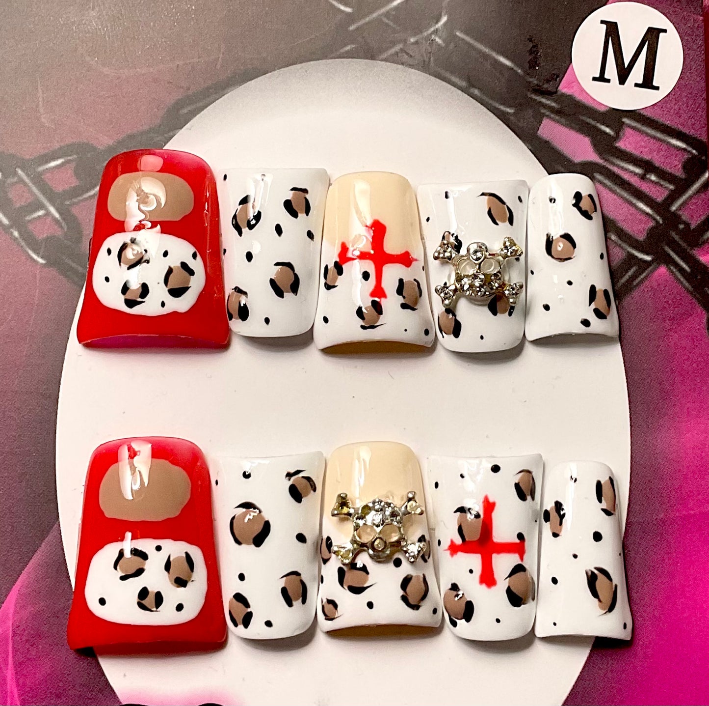 Leopard Luxe Press On Duck Nails