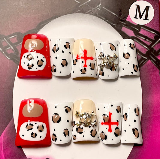 Leopard Luxe Press On Duck Nails