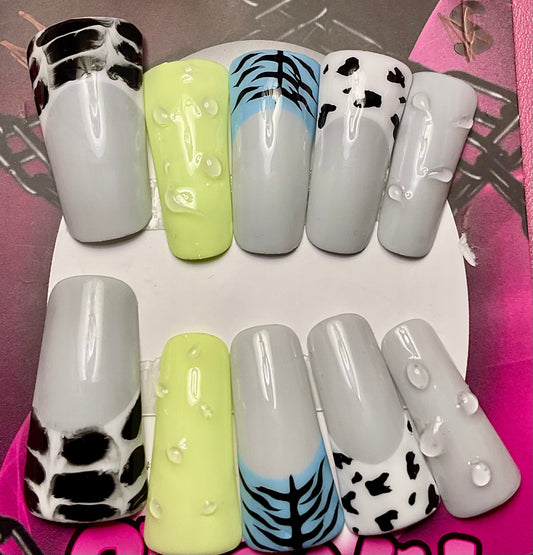 Pastel Cowgirl Press On Duck Nails