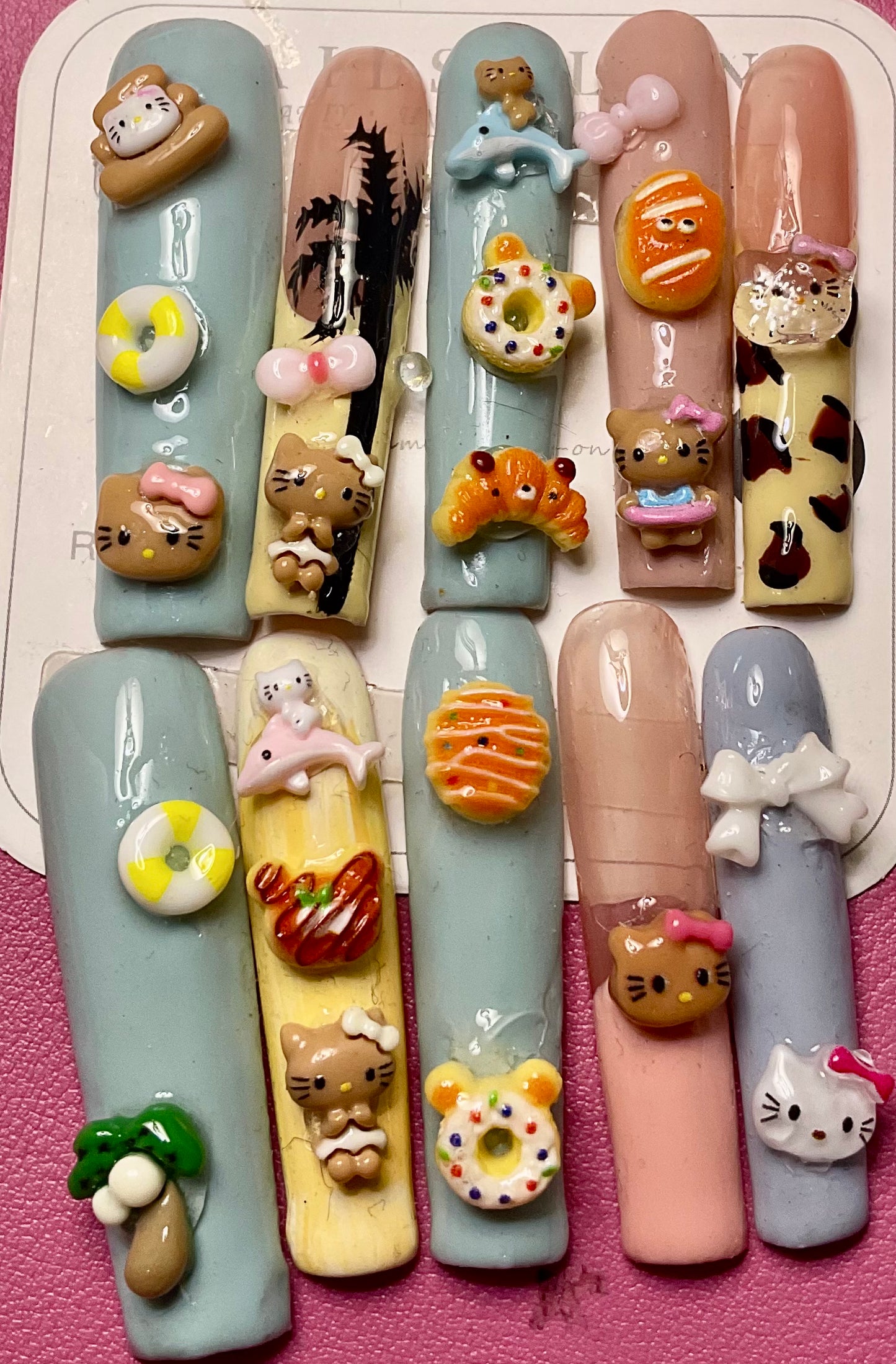 3D Hello Kitty Press On Nails