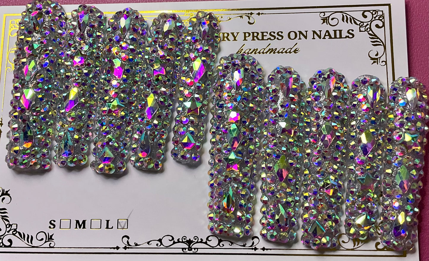 Bling Iridescent Press On Nails