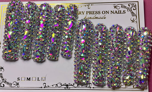 Bling Iridescent Press On Nails