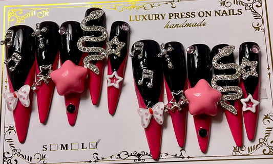 Midnight Serpent Kiss Press On Nails
