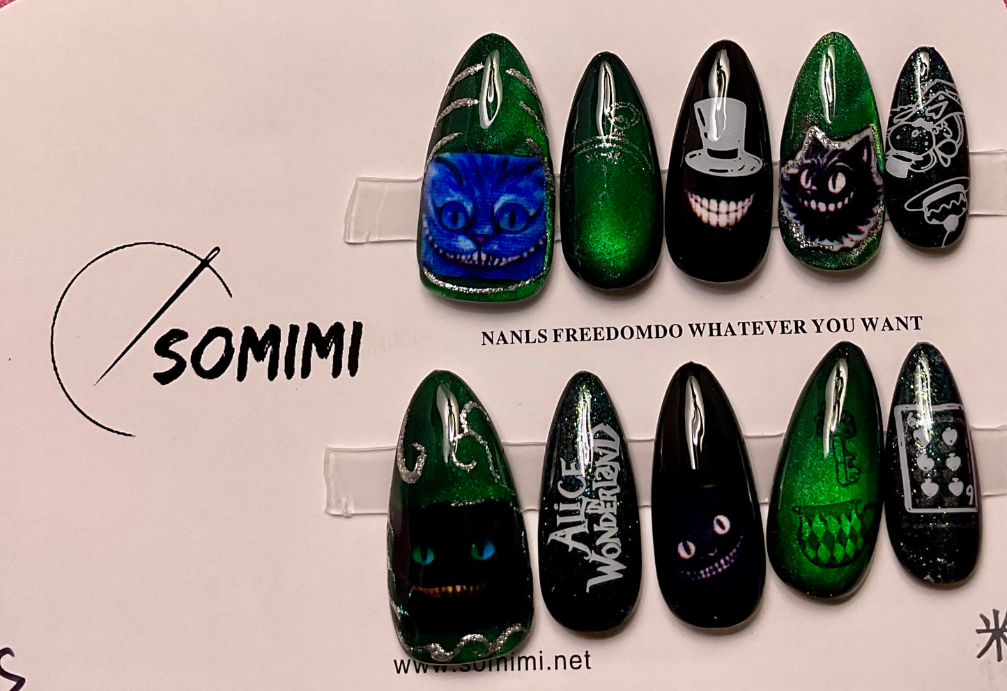 Alice Wonderland Press On Nails