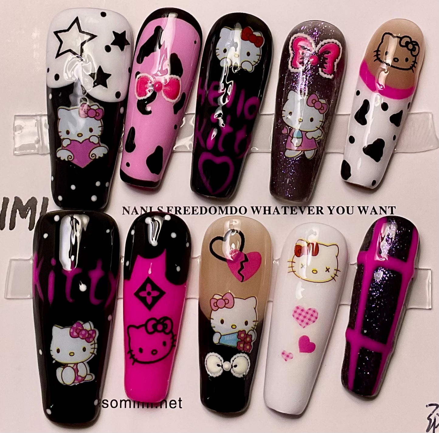 Cute Hello Kitty Press On Nails