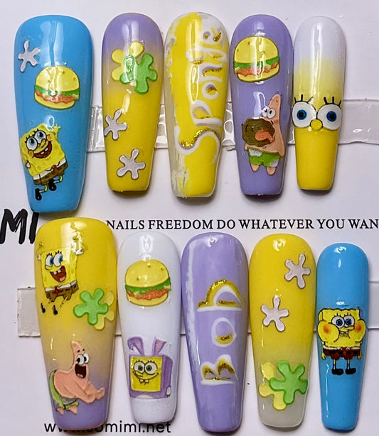 SpongeBob Press On Nails
