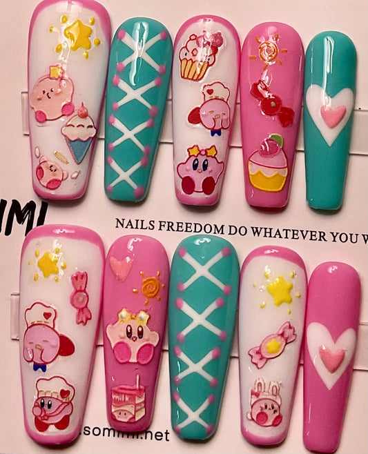 Kirby's Dreamy Press On Nails