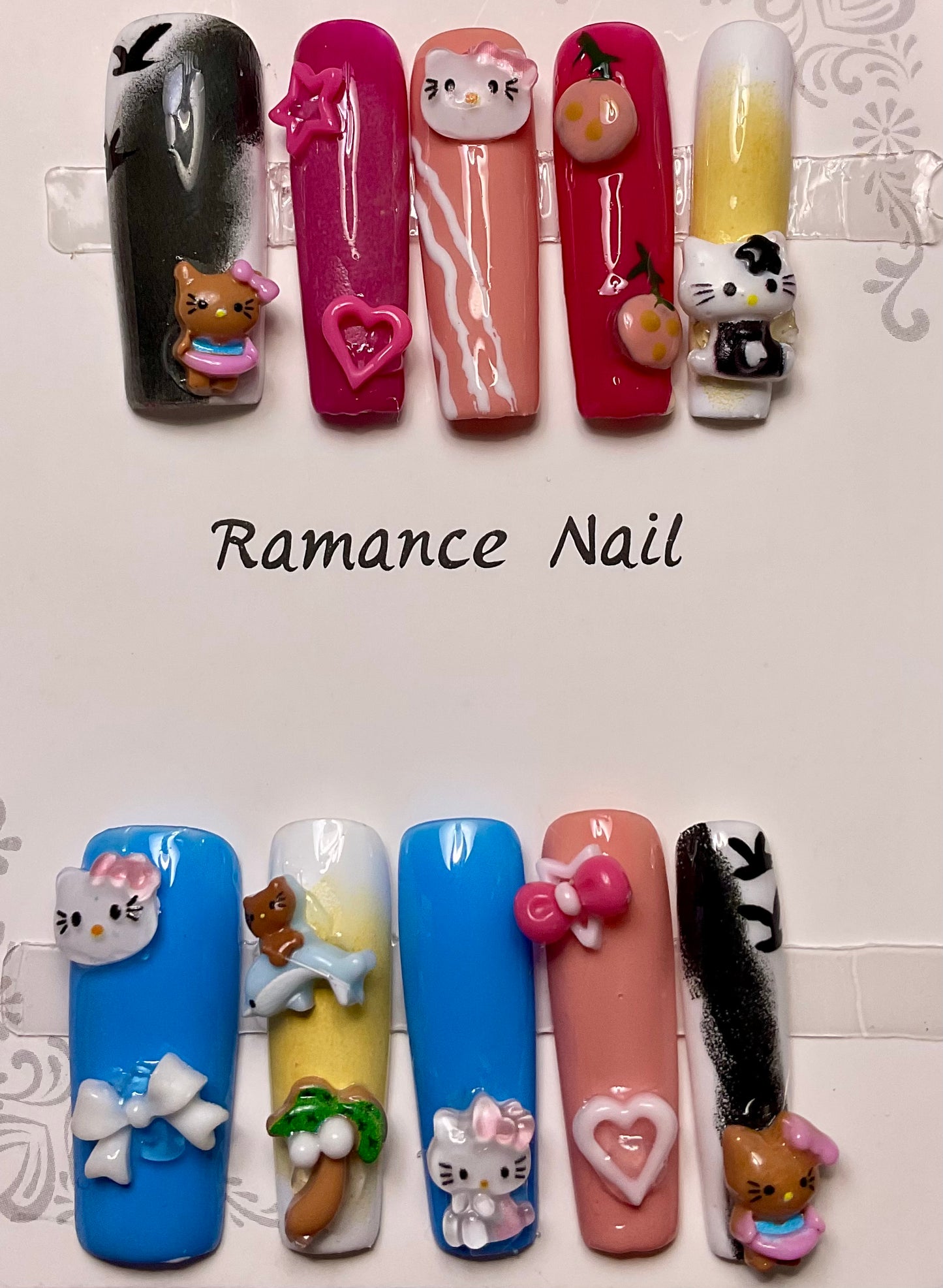 Adorable Hello Kitty Press On Nails