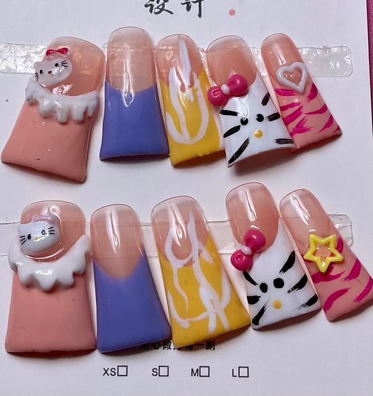 PlayFul Hello Kitty Press On Nails