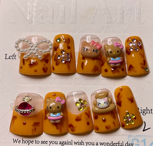 Y2K Hello Kitty Press On Nails