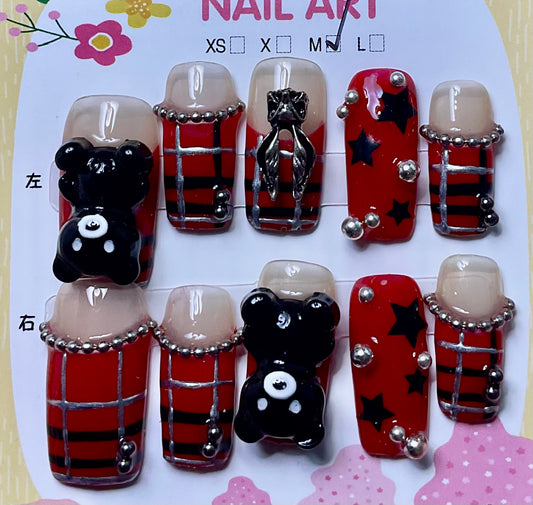 Beary Chic Press On Nails