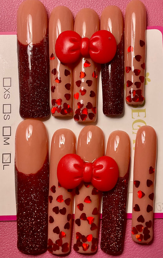 Valentines Press On Nails
