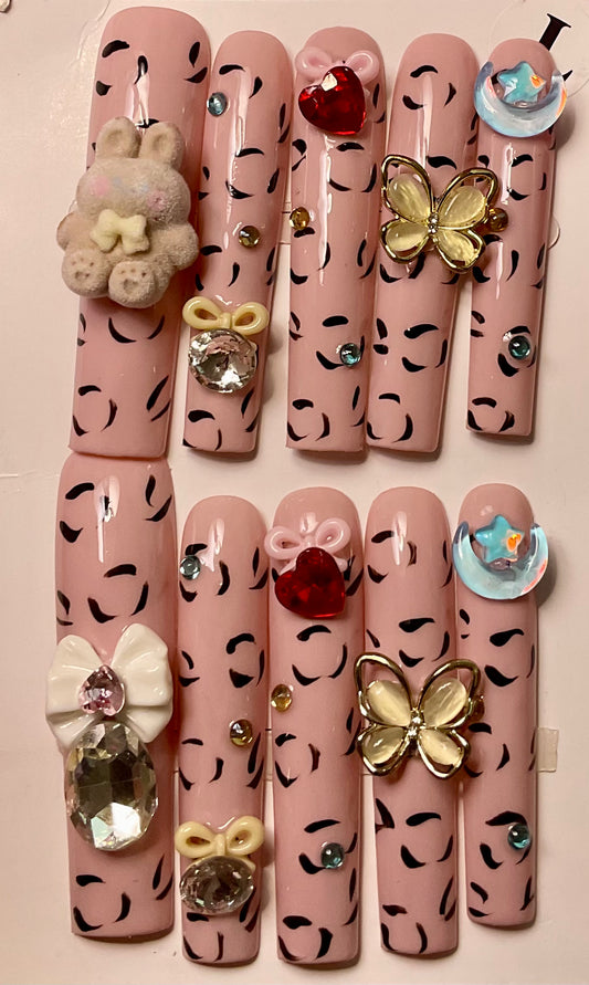 Sweet Dreams & Butterfly Press On Nails