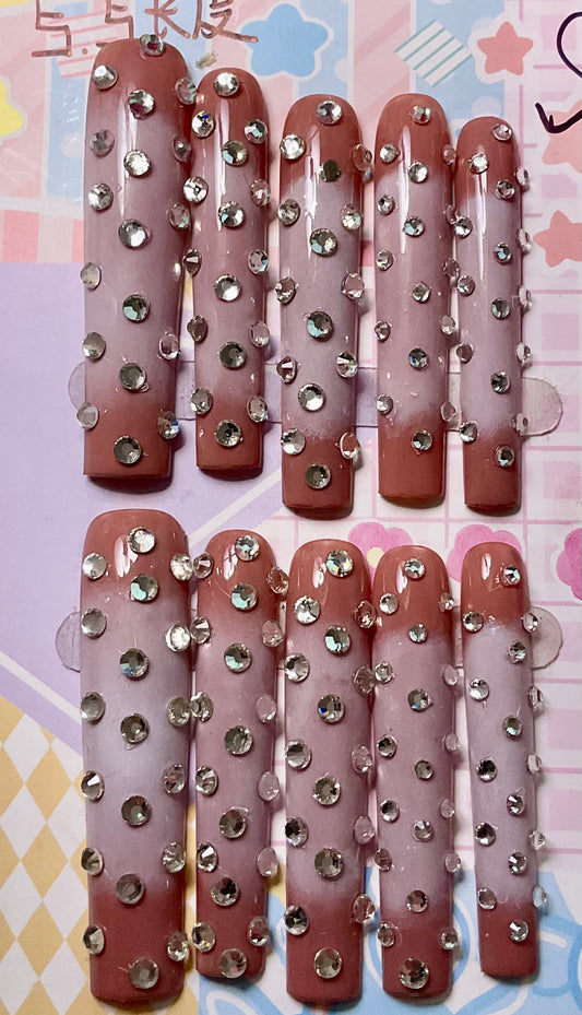 Rhinestone Radiance Press On Nails