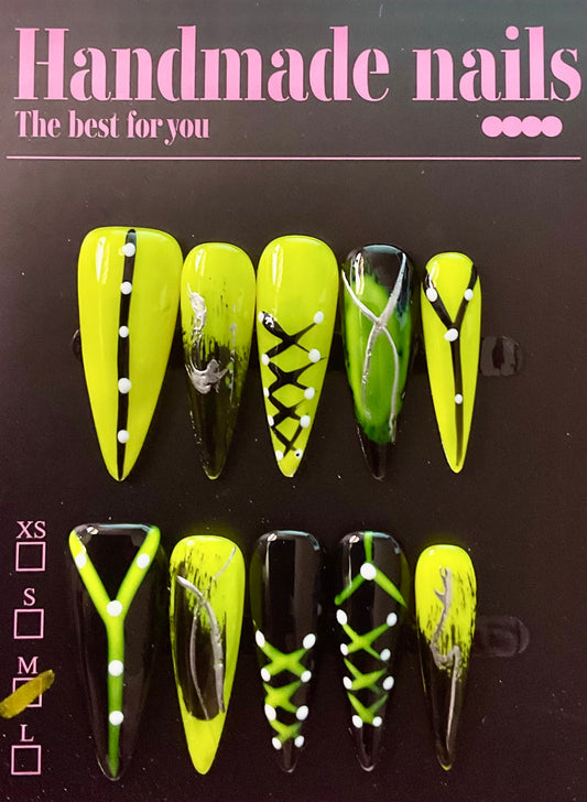 Neon Venom Press On Nails