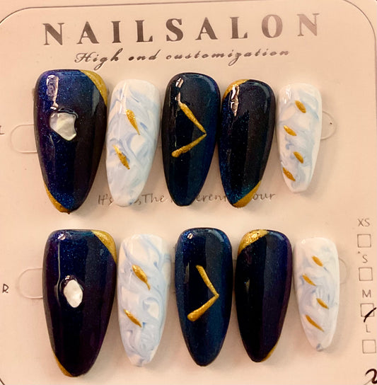 Starlight Tide Press On Nails